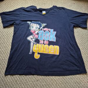 Y2k Vintage Betty Boop Women's  V-neck Ladies Top.